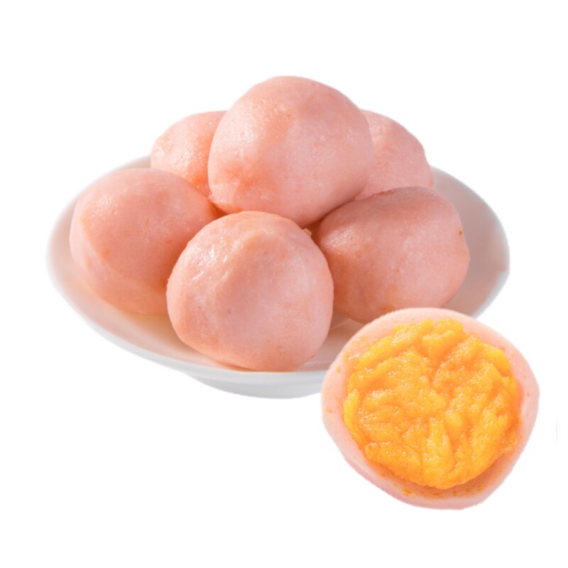 永圆金沙虾球咸蛋黄虾滑包心鱼丸火锅食材罗森711关东煮串串批发