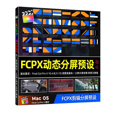 FCPX分屏插件Split Screen Generator动态画面视频素材10.4.8-10