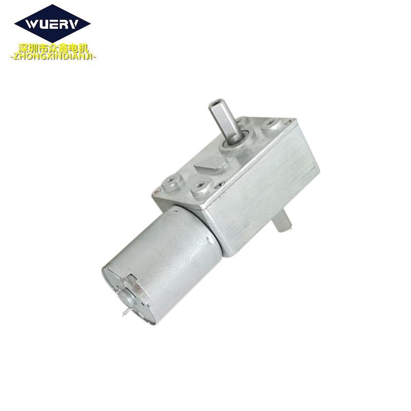 ZGY370大扭矩马达自锁力齿轮涡轮蜗杆24v直流减速电机12V低速电机