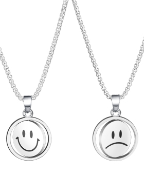 双面表情可旋转笑脸哭脸吊坠