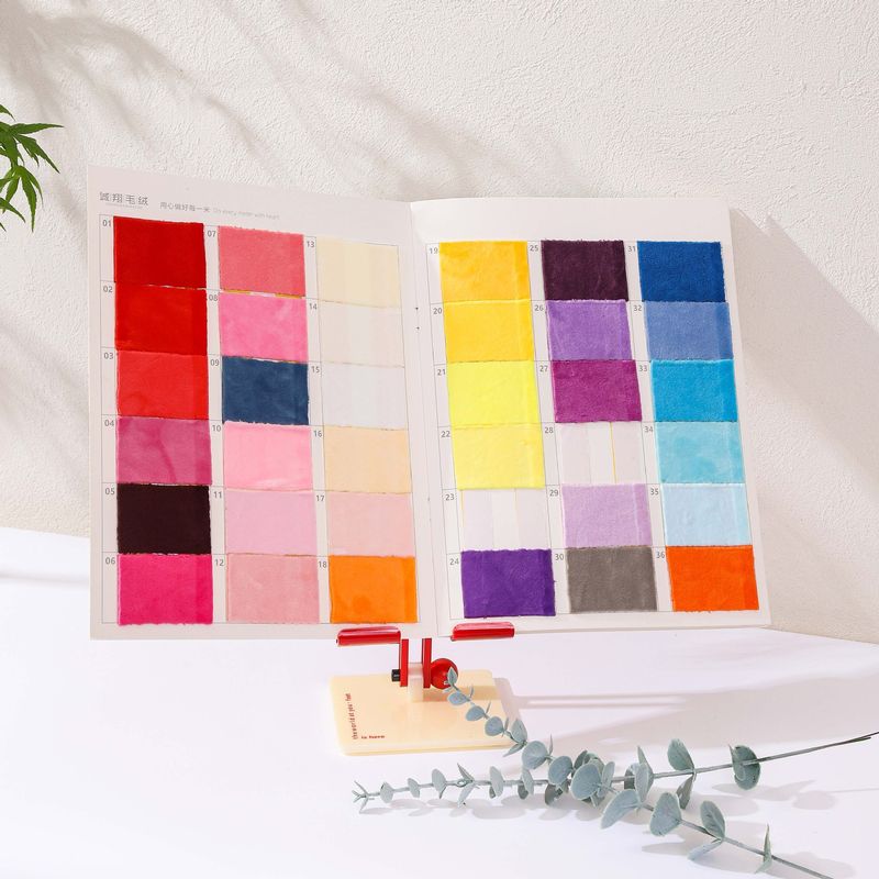 21工厂专用毛绒面料色卡本色样工厂色卡翔诚本子卡毛绒