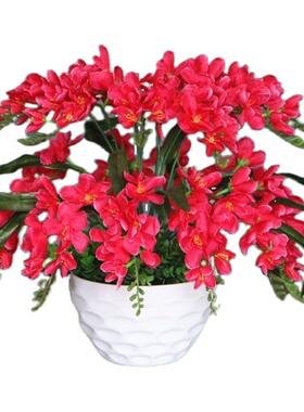 仿真花香雪兰假花装饰品绢花套装室内摆放花艺居家酒店装修摆件