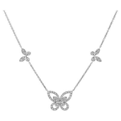 CF纯银幻影五重奏蝴蝶项链