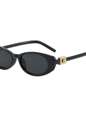 椭圆猫眼小框轻奢防紫外线墨镜