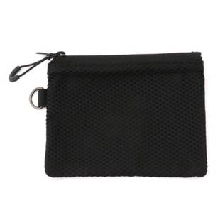 MUJI无印良品 聚酯纤维双拉链包 网眼卡包零钱包双层收纳袋小物袋