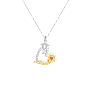 SEULEMENT瑟拉蒙太阳花爱心项链高级感轻奢小众镂空心形颈链配饰