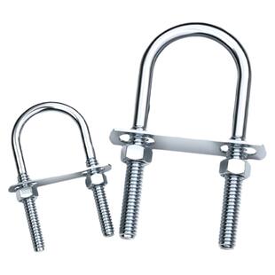 带螺母挡板套装镀锌碳钢U型螺栓螺丝U形卡U型管卡管夹固定卡扣骑