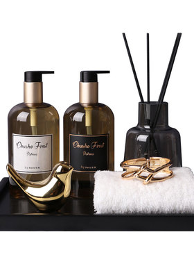 卫生间轻奢风套装浴室组合摆件