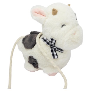 可爱迷你小奶牛崽崽儿童包2026新品生日礼物男童女童毛绒绒斜挎包