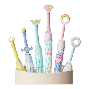 左都儿童雨伞圆角男女小学生宝宝幼儿园上下学专用长柄遮阳防晒伞