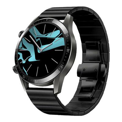 适用华为GT3pro表带不锈钢带43mm智能watch3腕带ECG保时捷46mm金属替换带HUAWEIWATCH GT2手表带GTRunner手链
