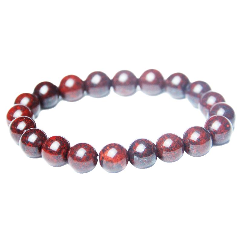 玉枢坊天然桂林鸡血玉手链鸡血石手串玉石手饰玉器饰品男女保真