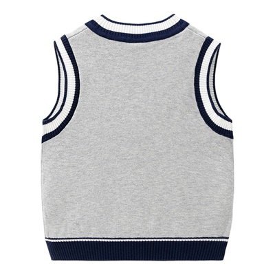 男童学院风针织马甲洋气坎肩外穿