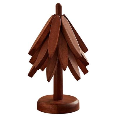 实木隔热垫一棵树家用耐高温咖啡