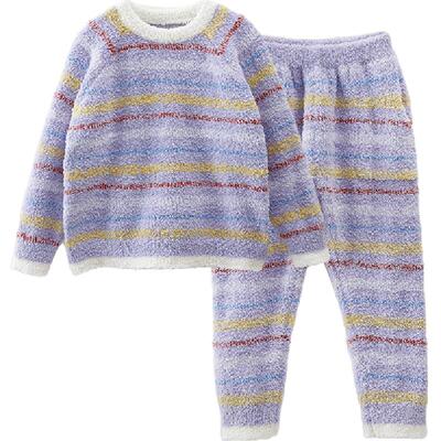 Q21儿童半边绒家居服套装加厚