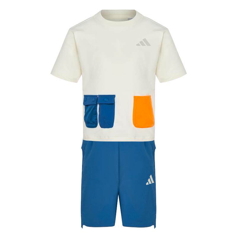 阿迪达斯男小童速干休闲短袖套装