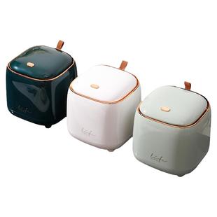 轻奢桌面垃圾桶家用迷你按压式弹盖创意可爱小号果皮纸屑收纳桶