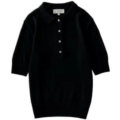 【春夏新品】STUDIO NICHOLSON女士TOLSA针织polo领短袖上衣
