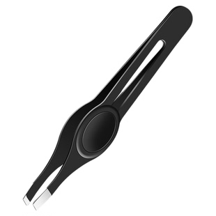 长款拔毛镊子不锈钢平口拔胡子胡须绒毛汗毛高精密假修眉夹子工具