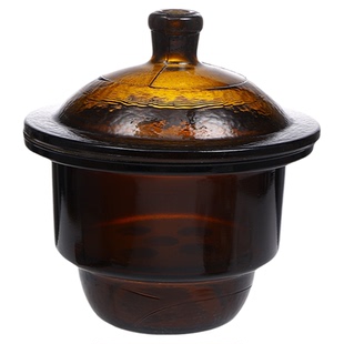 玻璃干燥器普通透明棕色加厚款实验室干燥皿 180/240/300/450mm