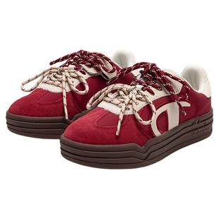 Champion冠军男女儿童鞋25冬季新款红色双鞋带亲子板鞋厚底德训鞋