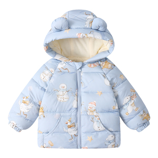 宝宝棉服2025冬装新款加厚加绒夹棉儿童棉衣男童女童棉袄冬棉外套