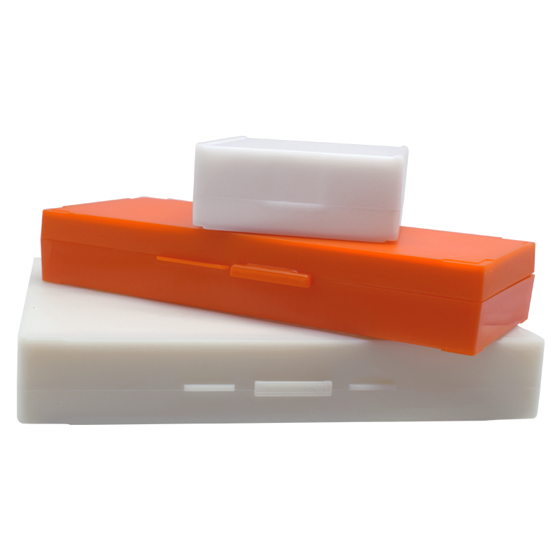 塑料实验室载玻片盒病理切片盒50/100片装ABS材质耗材存放加厚颜色随机发