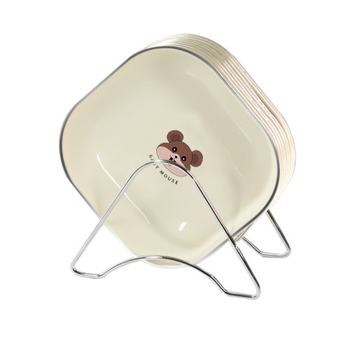 轻奢食品级盘精致餐桌吐骨头盘碟奶油色垃圾渣盘家用吐骨碟