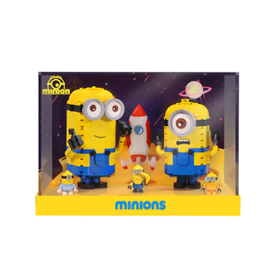 适用于乐高小黄人展示盒75551玩具一体亚克力展示罩兼容