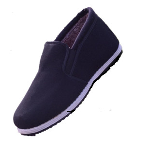 传统老式北京千层底布棉鞋黑色劳保加绒中老年人男工作特大号47码