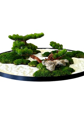 永生苔藓新中式餐桌摆件造景