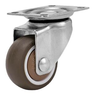 静音脚轮万向轮轮子刹车1寸1.5寸2寸3橡胶定向家具推车万象转向轮