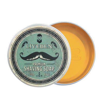 力物本软化胡须剃须皂套装