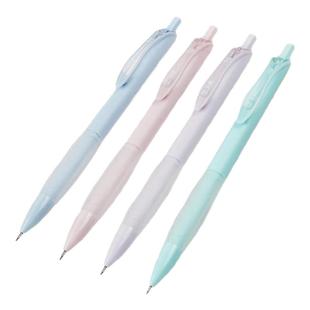 天卓自动铅笔05mm07学生用活动铅软fufu舒适握笔杆q弹软胶软握蓝