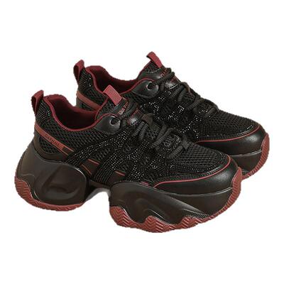 达芙妮亮钻面时尚老爹鞋