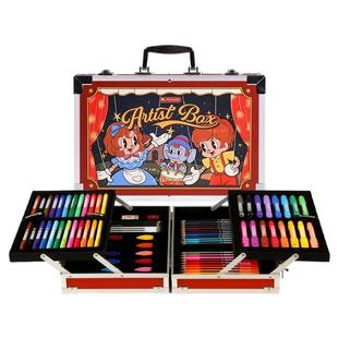 mobee儿童水彩笔画笔礼盒蜡笔画画工具小学生绘画套装美术彩色笔