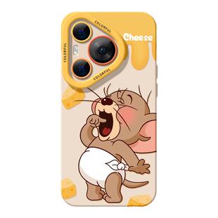 适用华为Pura80手机壳女款p70pro保护套新款ultra硅胶防摔50pro全包磨砂60pro+可爱个性p70卡通杰瑞art软外壳