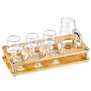 创意白酒杯二两家用喝白酒的高脚小酒杯2两洋酒杯分酒器套装商用