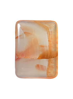 海洋玉髓小方牌吊坠天然玛瑙草花