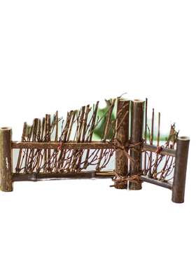 zakka迷你竹屏风茶道摆件