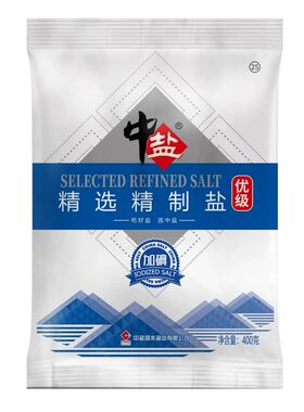 中盐加碘未加碘精选优级食用盐400g家庭炒菜调味健康细盐腌制盐巴