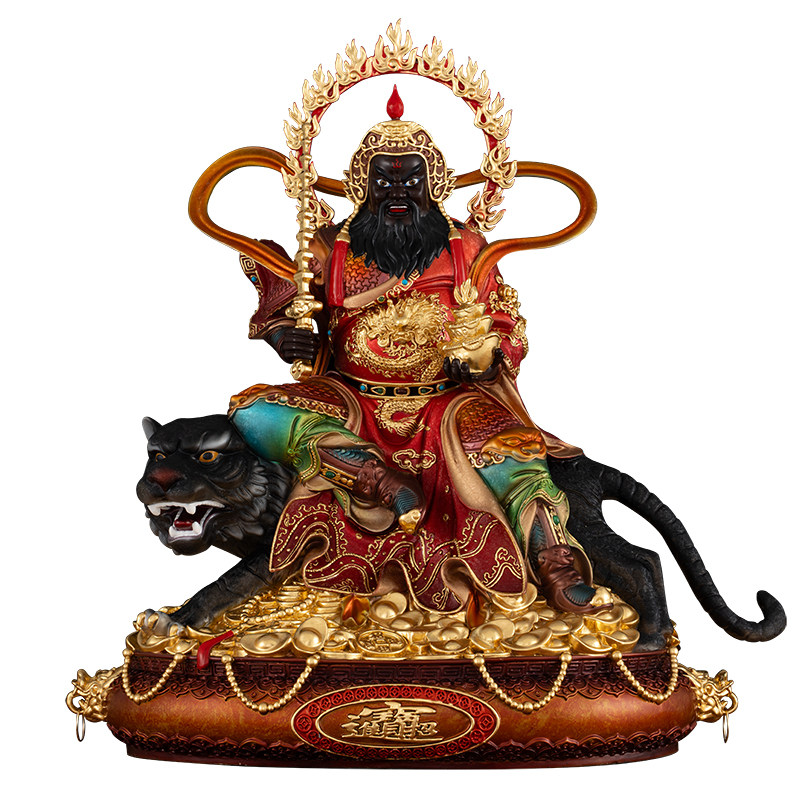 武财神赵公明黄铜家用供奉摆件