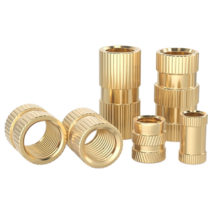 美制英制铜嵌件注塑铜螺母铜预埋件铜镶件4#6#8#10#1/4*M4/5/6-12