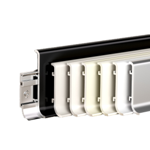 网红奶油风铝合金踢脚线6cm卡扣极窄地角贴脚线金属不锈钢地脚线