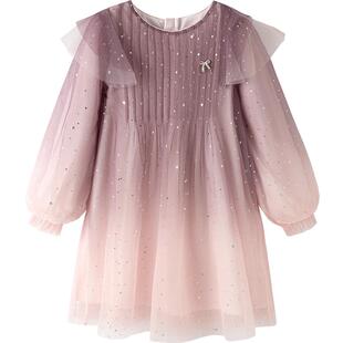 巴拉巴拉童装女童儿童连衣裙2026新款中幼网纱公主裙甜美春装大童