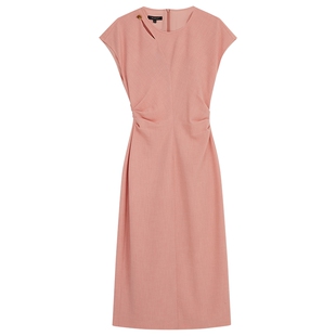 【醋酸系列】YINER音儿法式收褶a字连衣裙女春夏气质显白裙子长款