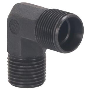 卡套式弯头英制转公制H型14/16高压90°外丝直角弯头高压油管接头