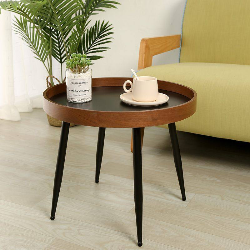 心悦嘉沙发小茶几边贴圆桌式小户型几角皮几意胡桃木客厅阳台