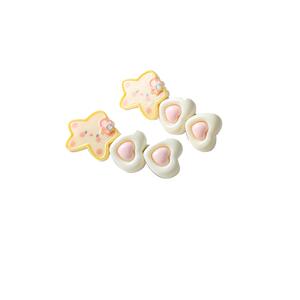 黄色星星发夹+头绳，甜美可爱风