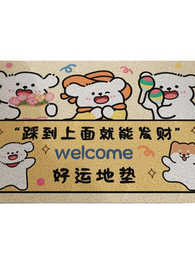 入户门门口地垫进门防滑丝圈脚垫耐脏入门地毯新款门垫子室外玄关